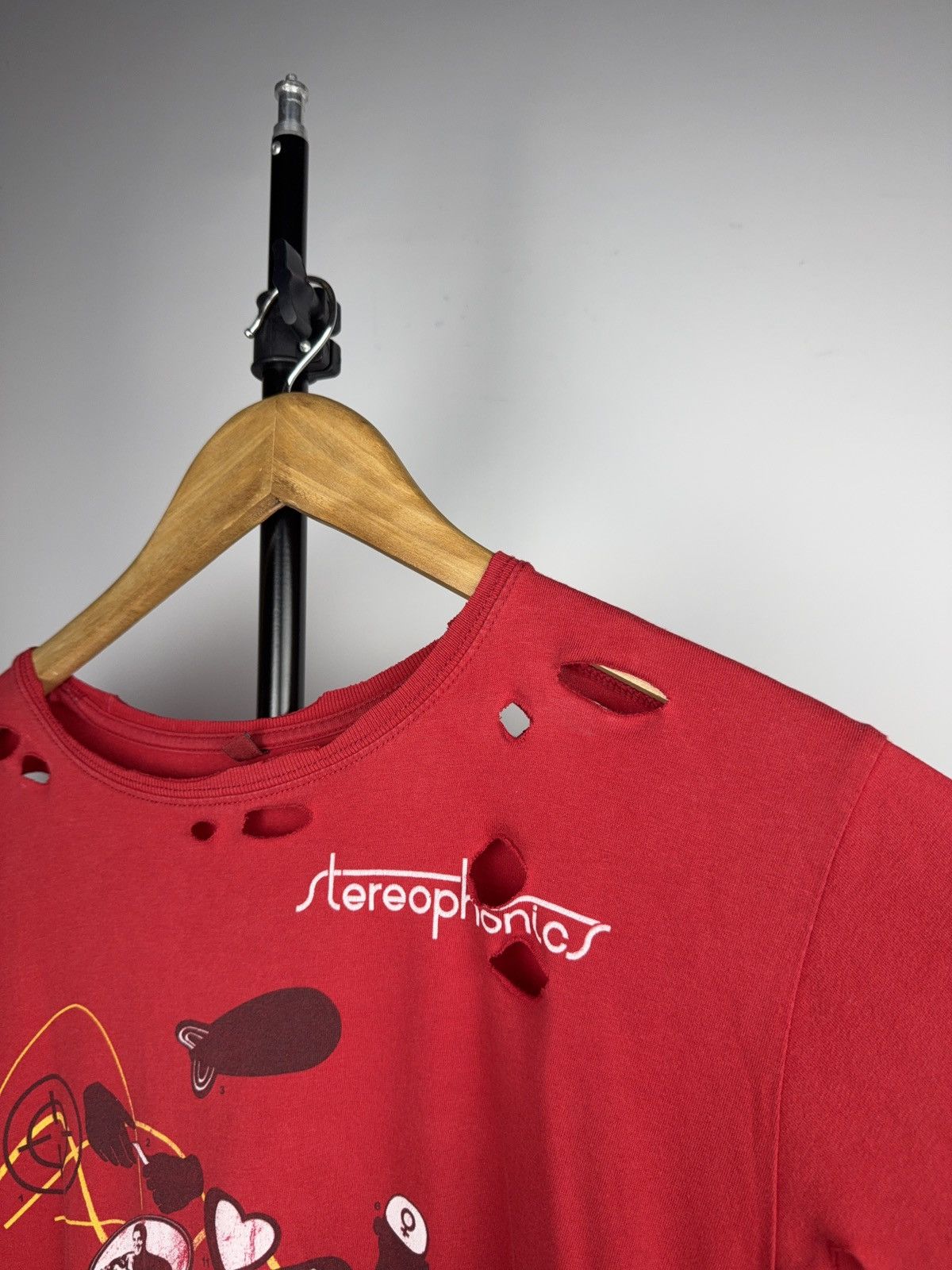 Band Tees 00s Stereophonics Distressed Red Band T-Shirt Y2K Rock Size US M / EU 48-50 / 2 - 10 Thumbnail