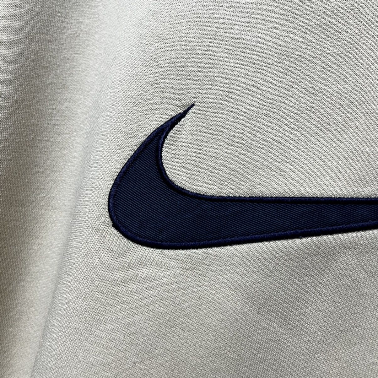 Nike Vintage Nike Beige Sweatshirt Cream Y2K Big logo Size US L / EU 52-54 / 3 - 9 Thumbnail
