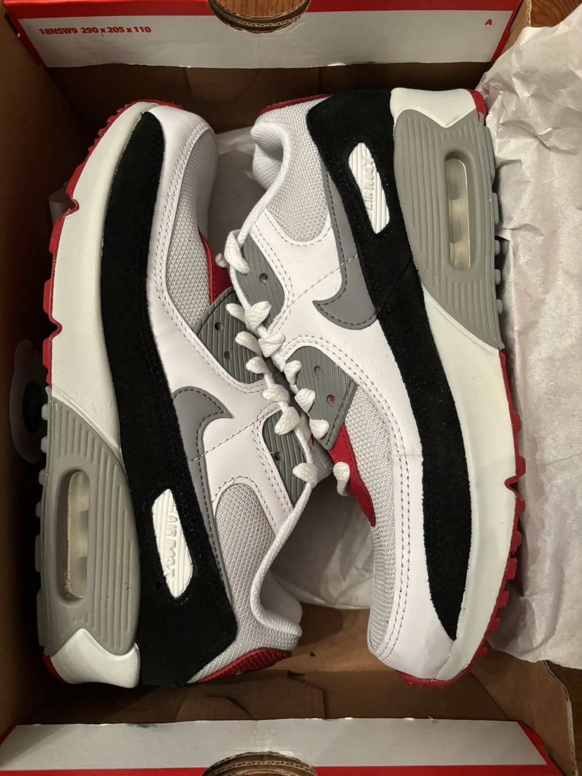Nike Nike Air Max 90 Leather GS ‘Photon Dust Grey' Size US 6.5 / EU 39-40 - 8 Thumbnail