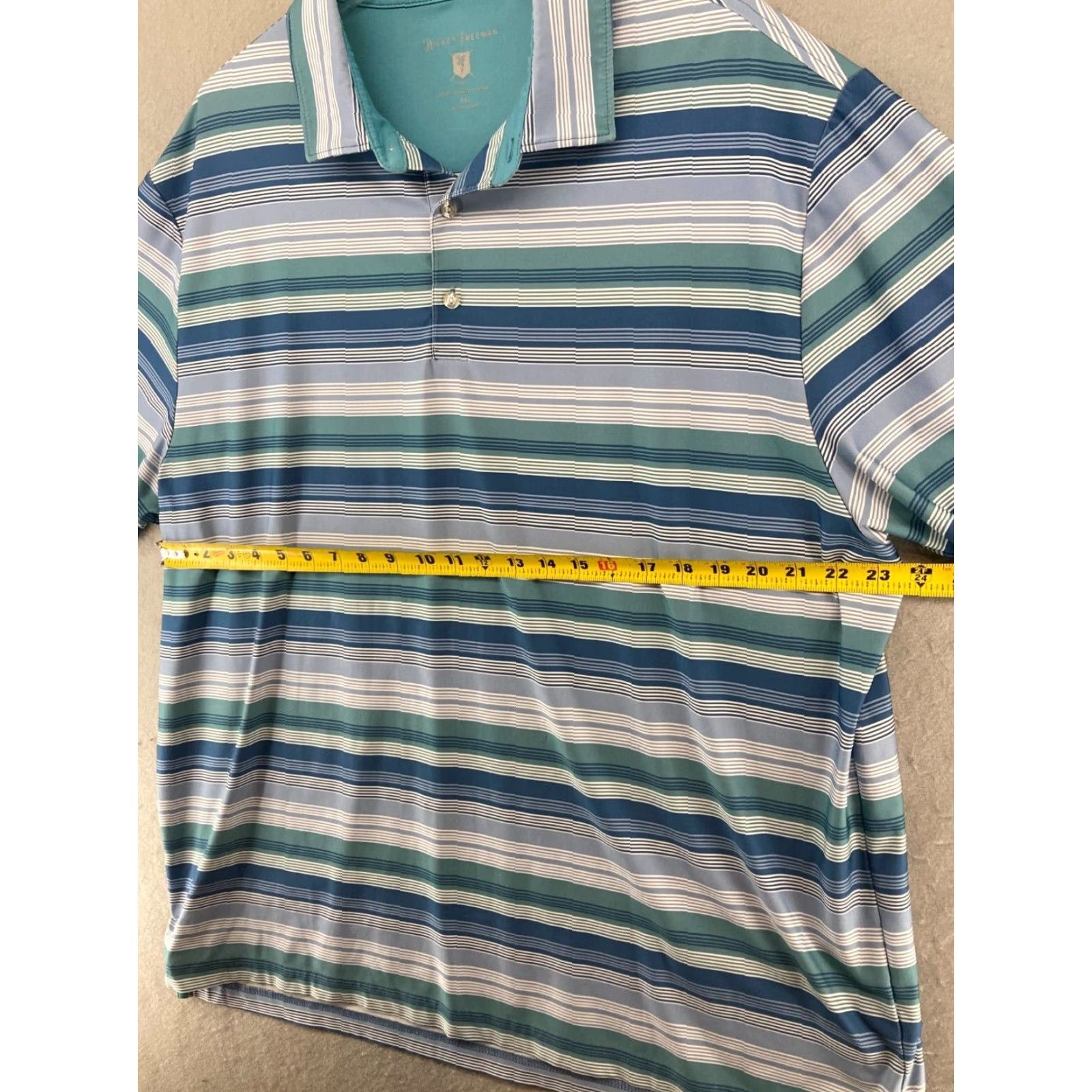 Vintage Hickey Freeman Golf Polo Mens XXL Blue Stripes Size US XXL / EU 58 / 5 - 2 Thumbnail