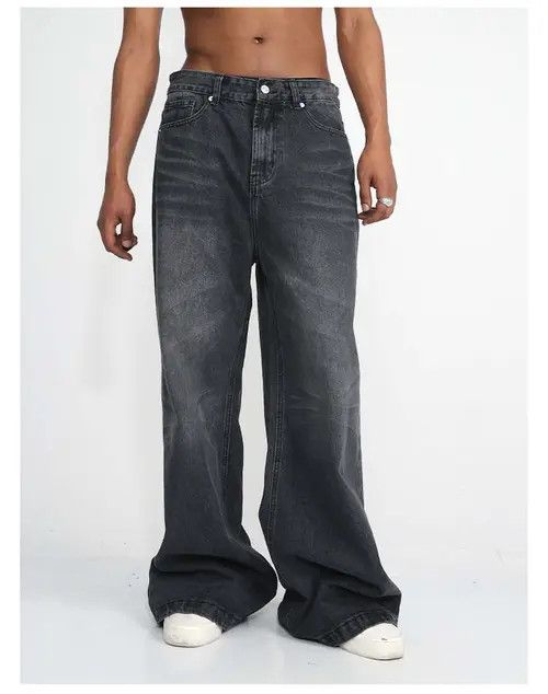 VIBE flared bootcut yuppie faded baggy jeans Size US 30 / EU 46 - 4 Thumbnail