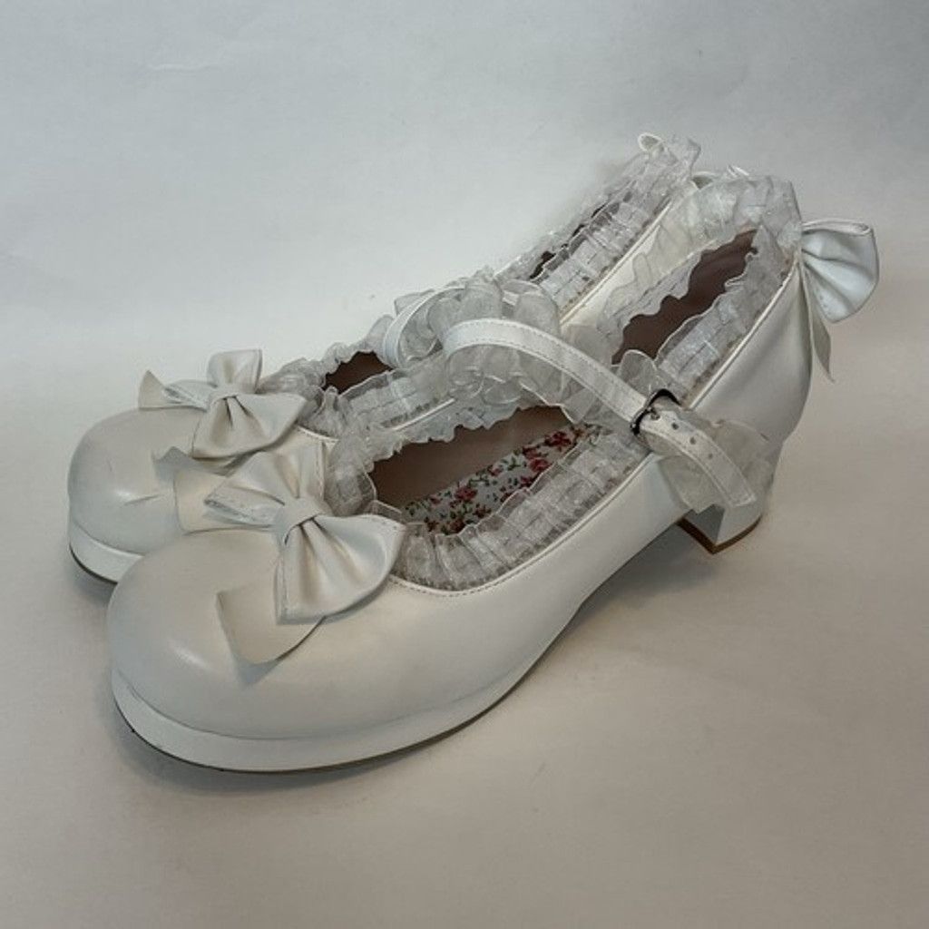 The Unbranded Brand Round Toes Bowknot Mid Thick Heels Mary Jane Women 11-11.5 Size US 11 / IT 41 - 10 Thumbnail