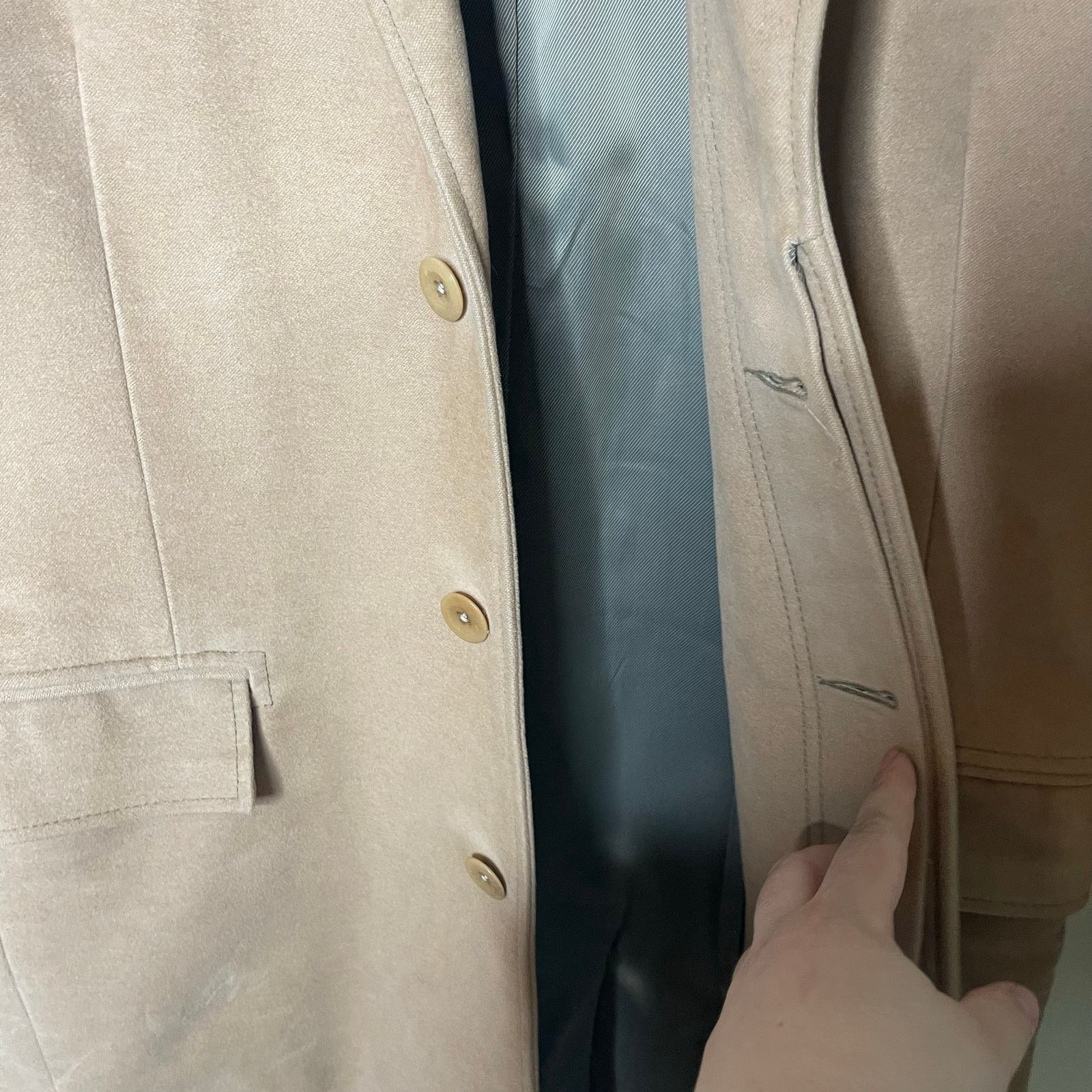 Club Monaco Club Monaco Men Tan 100% canvas cotton classic coat sz M Size US M / EU 48-50 / 2 - 9 Thumbnail