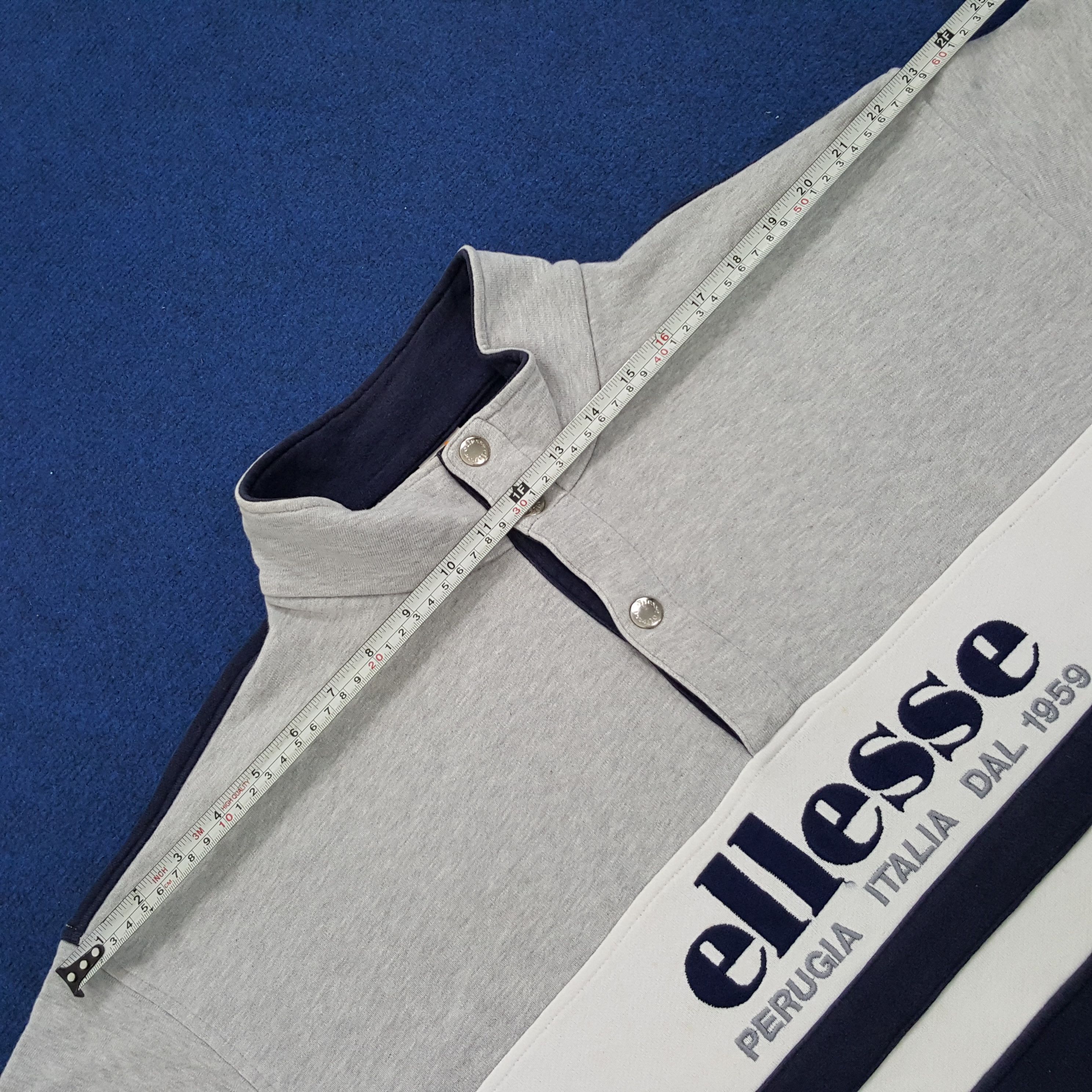 Ellesse × Vintage Vintage Ellesse Perugia Italia 1959 Half Button Sweatshirts Size US L / EU 52-54 / 3 - 9 Thumbnail