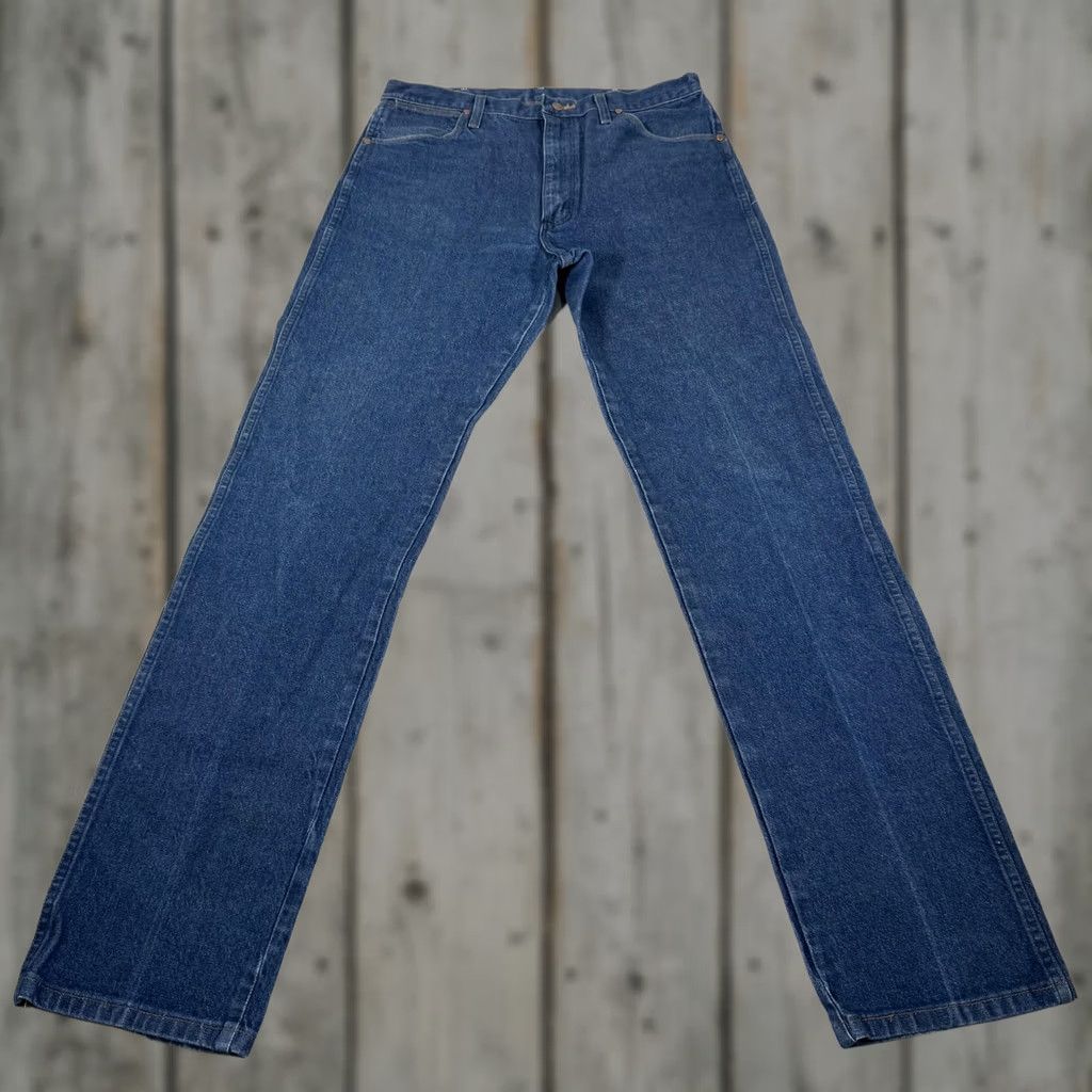 Wrangler Wrangler Jeans Mens 36x36 Blue 13MWZ Cowboy Cut Straight Denim Pants Western Cowboy Cut Regular 5-Pocket Logo Womens? Size US 36 / EU 52 - 1 Thumbnail