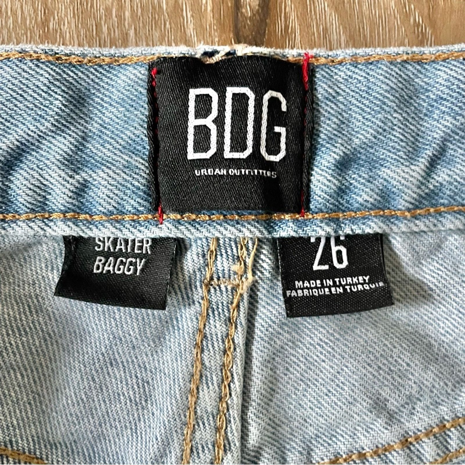 Bdg Urban Outfitters 🌺 BDG Baggy Skater Distressed Jeans Size 26" / US 2 / IT 38 - 8 Thumbnail