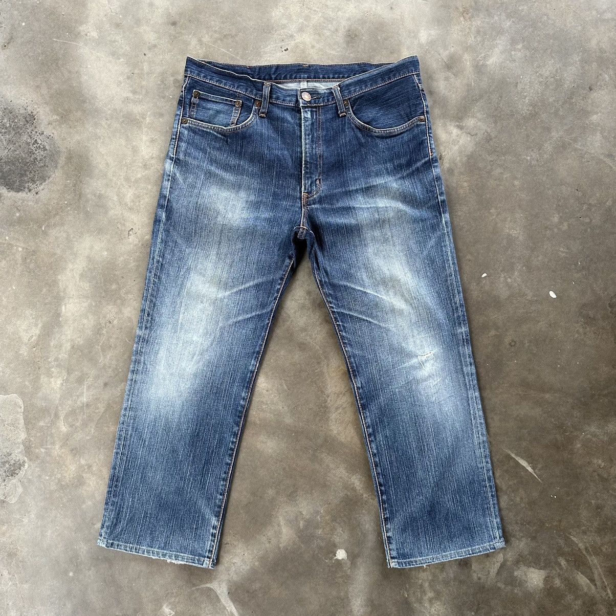 Japanese Brand Vintage Edwin Raw Faded Denim Jean Made In Japan Size 36 Size US 36 / EU 52 - 1 Thumbnail
