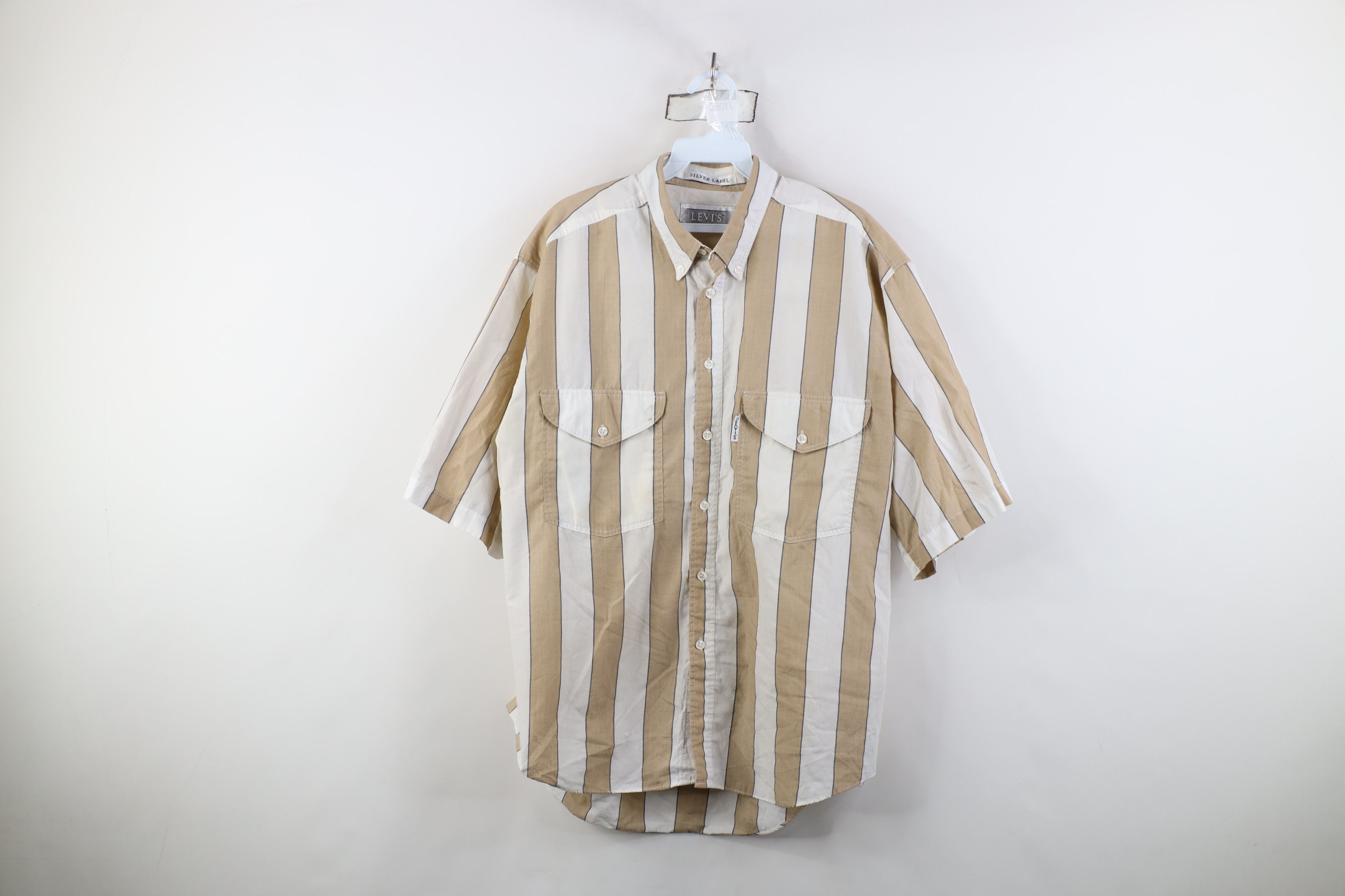 Levi's Vintage 80s Levis Big E Short Sleeve Button Down Shirt Size US L / EU 52-54 / 3 - 1 Thumbnail