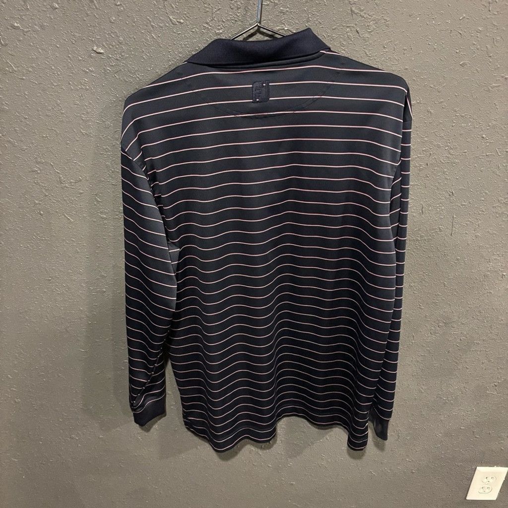 Footjoy FootJoy Men's Navy Striped Polo Shirt Size US M / EU 48-50 / 2 - 4 Thumbnail