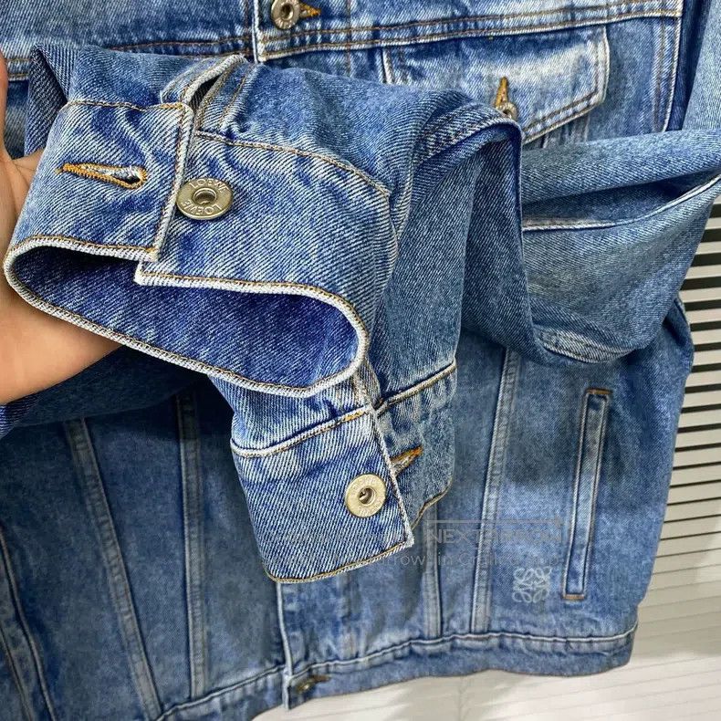 Loewe Loewe Denim Jacket Blue with Leather Logo Size US M / EU 48-50 / 2 - 4 Thumbnail