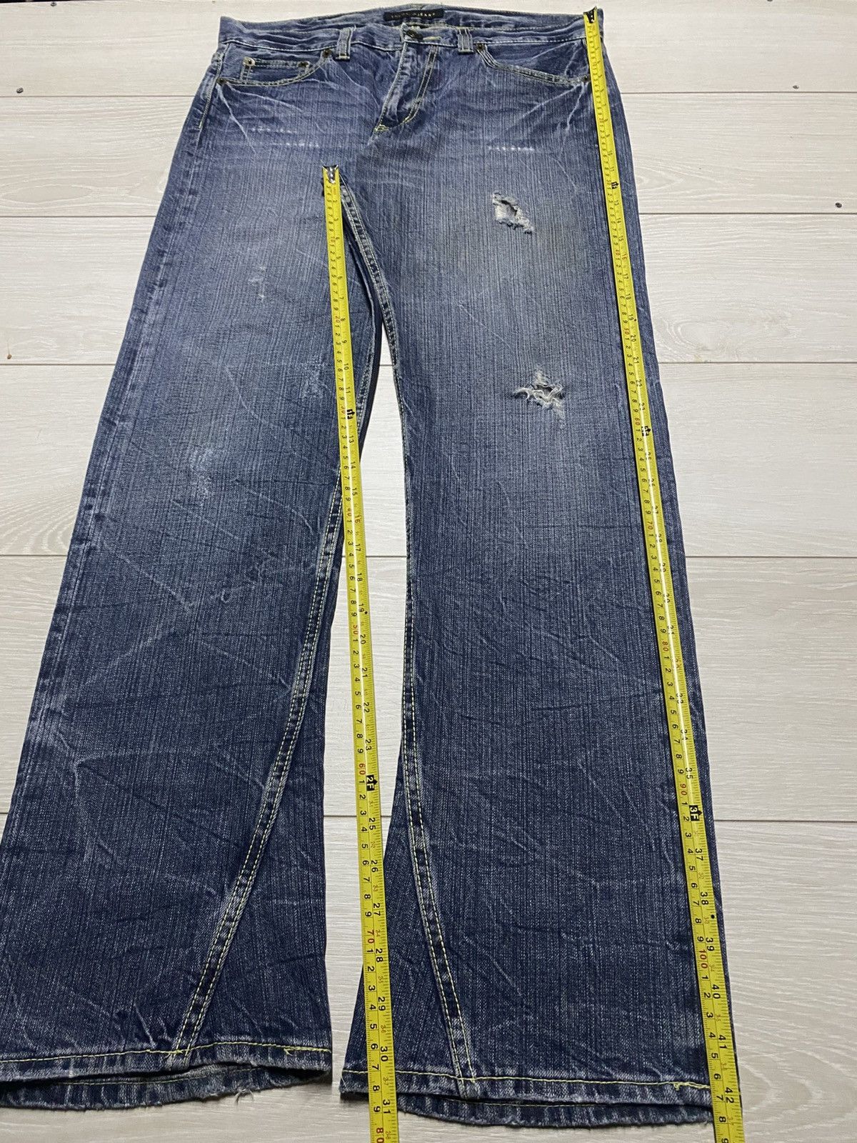 Japanese Brand Japanese Brand Theoria Jeans Twist Leg Straight Jeans Size US 35 - 13 Thumbnail