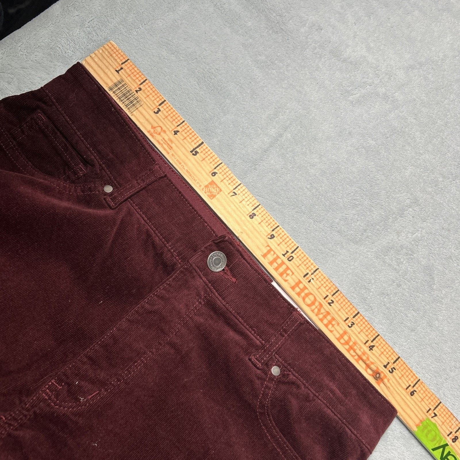 Croft & Barrow Velveteen Corduroy Straight Pants Women 10 32x30 Velour Soft Size 32" / US 10 / IT 46 - 12 Thumbnail