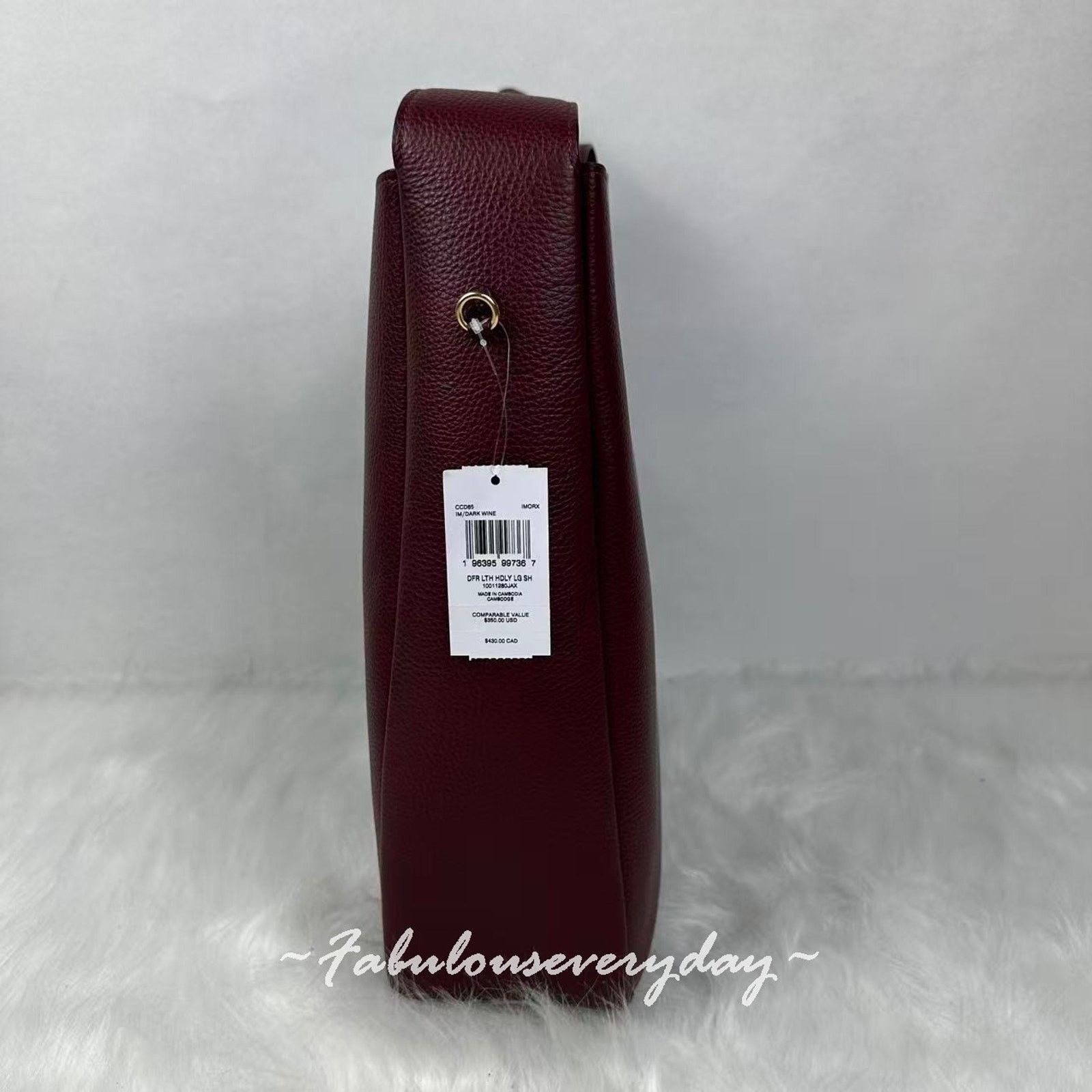 Coach Coach Hadley Large Shoulder Bag Leather/Gold/Dark Wine CCD65 Size ONE SIZE - 3 Thumbnail