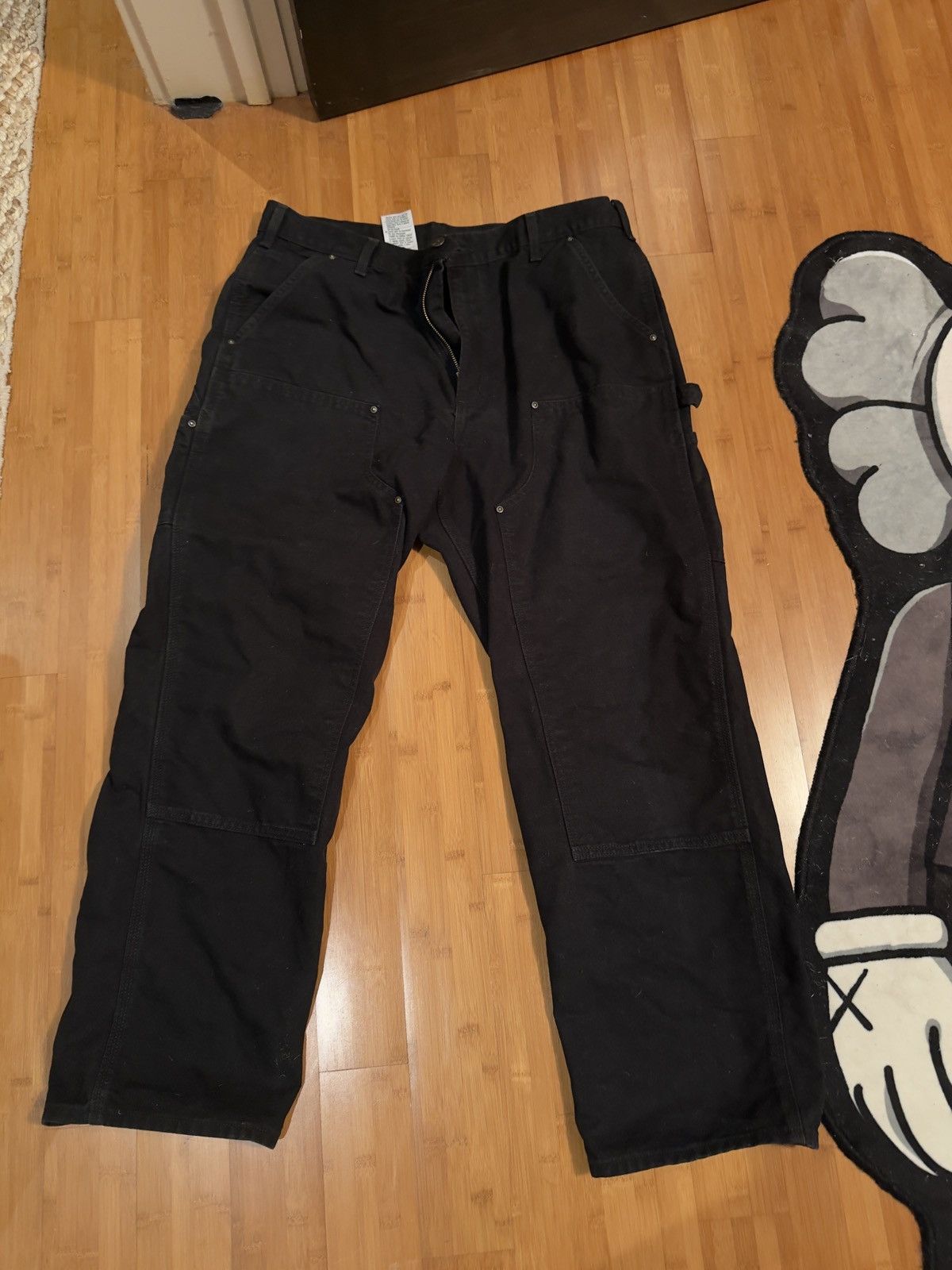 Carhartt Cargartt Black B01 vintage carpenter pants 38x30 Size US 38 / EU 54 - 1 Thumbnail