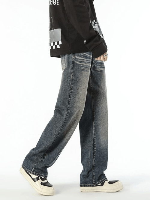 Japanese Brand High street men's cat whisker straight casual jeans Size US 32 / EU 48 - 5 Thumbnail