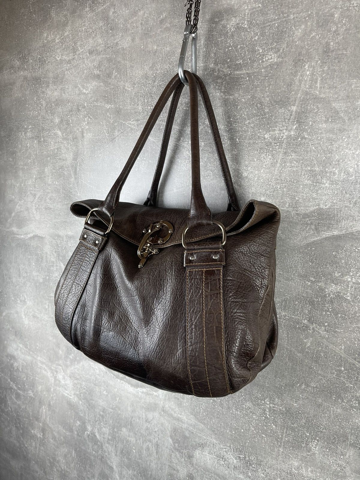 Fay Fay Carbine Avant Garde Brown Leather Tote Shoulder Bag Size ONE SIZE - 2 Thumbnail