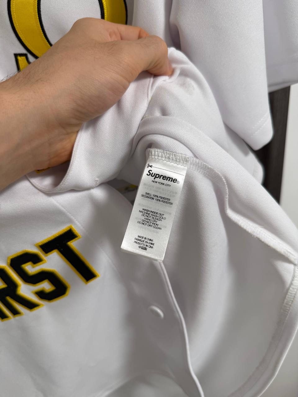 Supreme Supreme Alpha Omega Baseball Jersey size M white Size US M / EU 48-50 / 2 - 4 Thumbnail