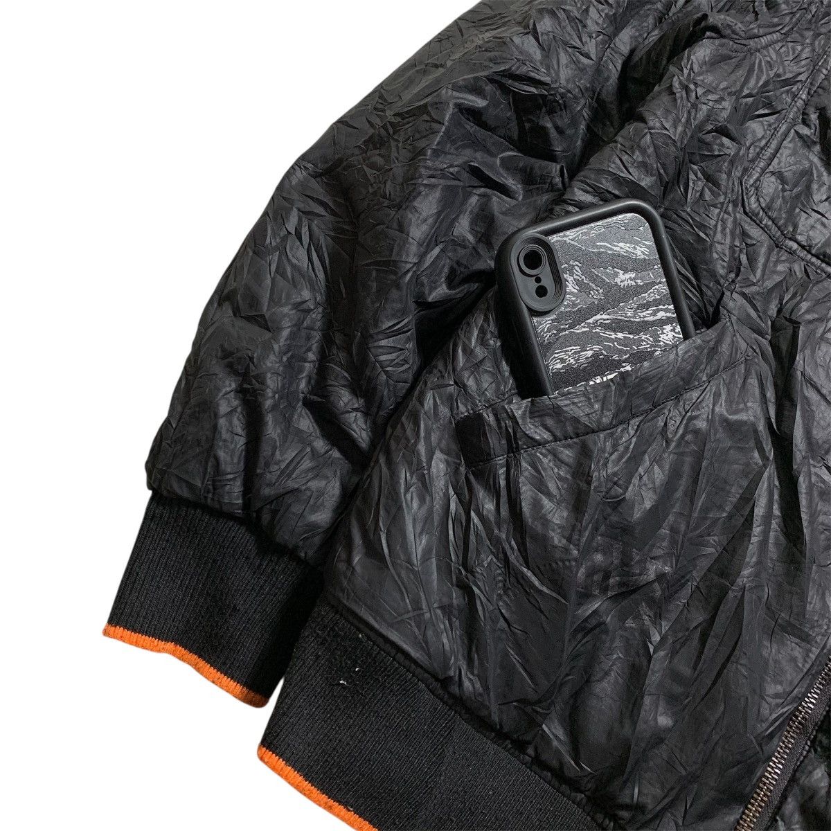 Diesel Reversible Diesel Bomber Jacket Black Green Army Reflective Size US L / EU 52-54 / 3 - 4 Thumbnail