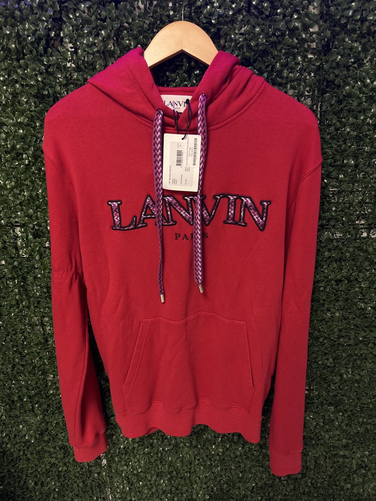 image of Lanvin Hoodie Red Purple, Men's (Size Medium)