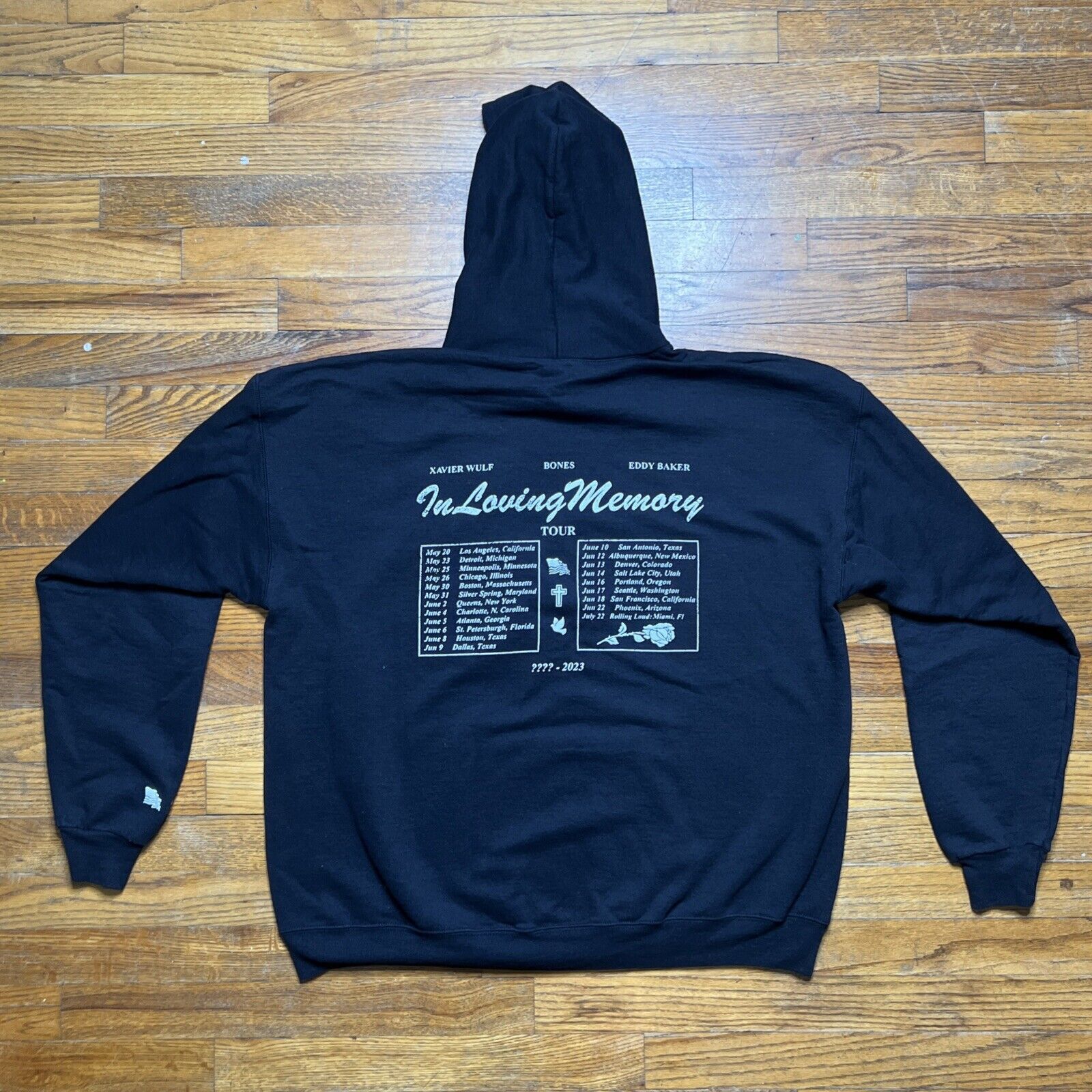 Hanes IN LOVING MEMORY TOUR HOODIE XL BONES XAVIER WULF EDDY BAKER Size US XL / EU 56 / 4 - 4 Thumbnail