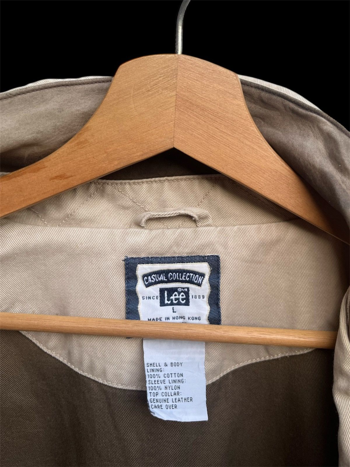 Lee × Vintage Vintage Lee Leather Collar Jacket Size US L / EU 52-54 / 3 - 11 Thumbnail