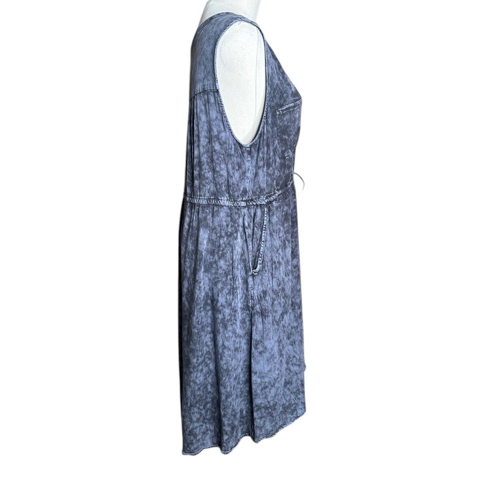 Other Torrid Mini Challis Zip-Front Shirt Dress Acid Wash Black L Size L / US 10 / IT 46 - 7 Thumbnail
