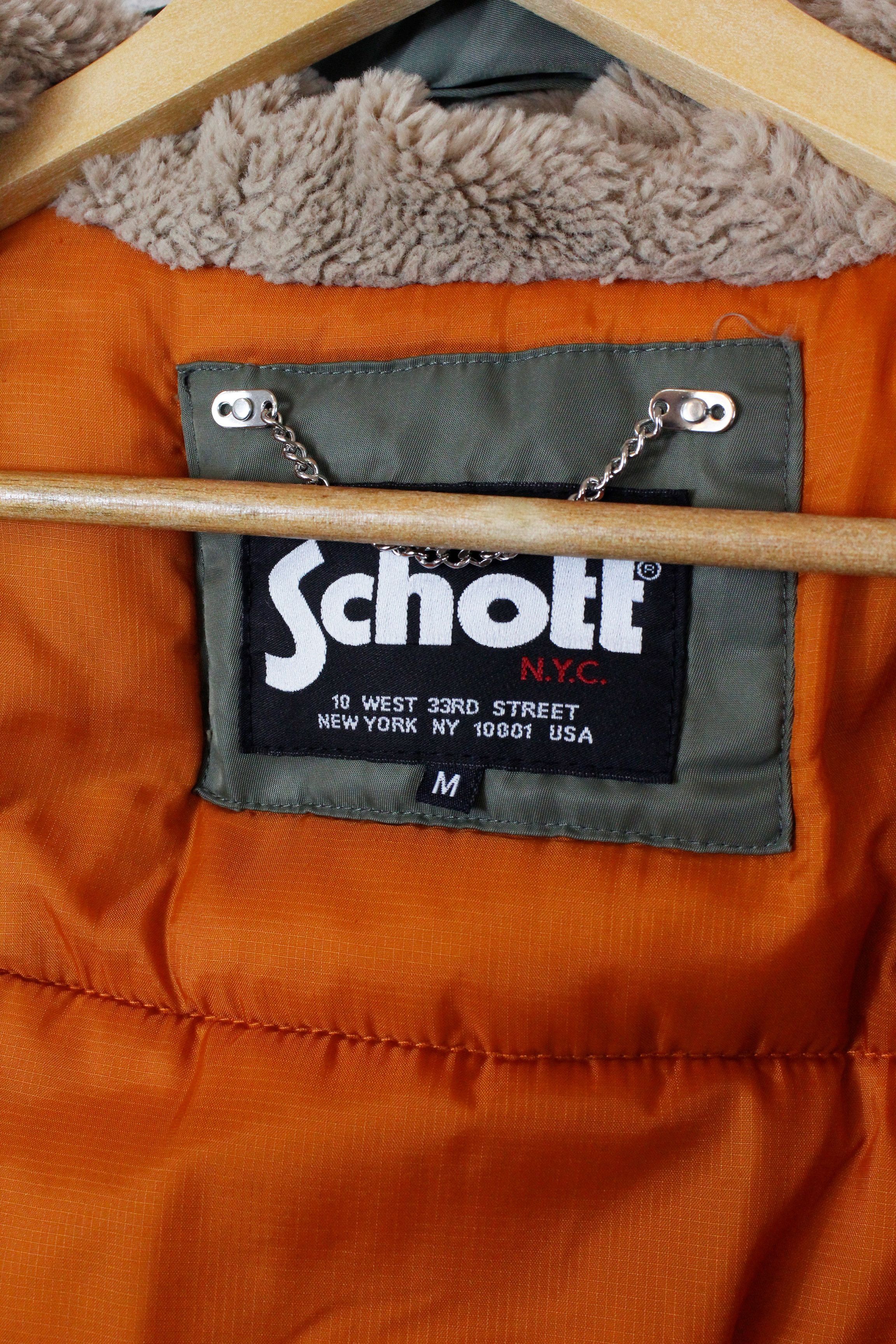 Schott × Vintage Womens Schott Army Green Parka Jacket size M Size M / US 6-8 / IT 42-44 - 11 Thumbnail