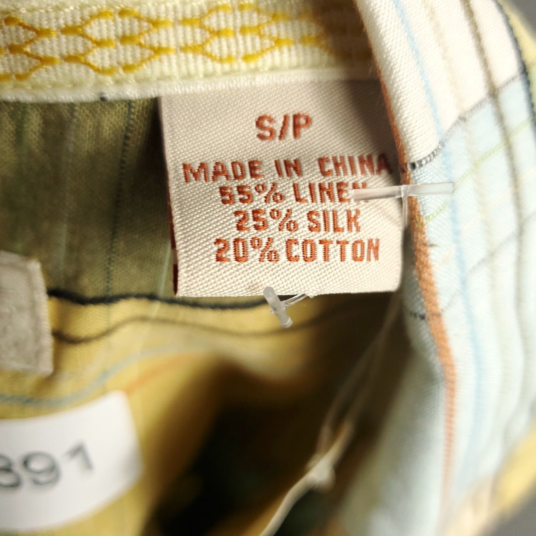 Tommy Bahama Tommy Bahama Shirt Mens Small Yellow Plaid Linen Silk Hawaiian Button Up Size US S / EU 44-46 / 1 - 6 Thumbnail