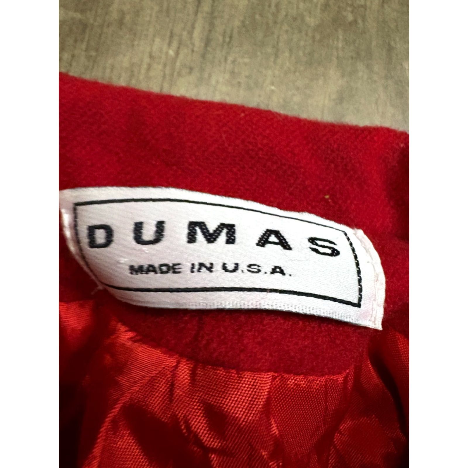 Vintage VINTAGE Dumas Jacket Womens M 36" Chest 100% Wool Red One Button Pockets VTG Size M / US 6-8 / IT 42-44 - 4 Thumbnail