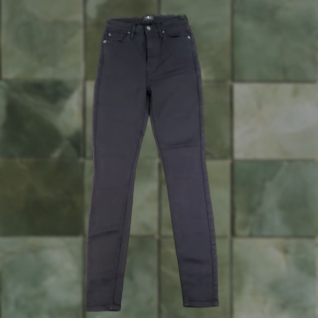7 For All Mankind 7 For All Mankind Jeans Women Size 26 Black Skinny High Rise Stretch Size 26" / US 2 / IT 38 - 1 Thumbnail
