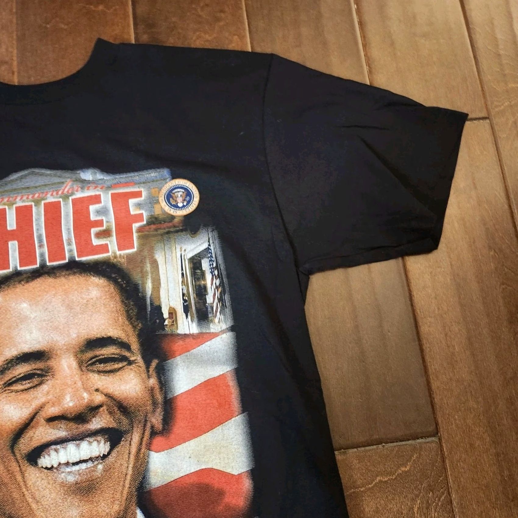Vintage Barack Obama T Shirt Adult M Black USA President Graphic Print Crew Neck Short Sleeve Patriotic 44th Size US M / EU 48-50 / 2 - 6 Thumbnail