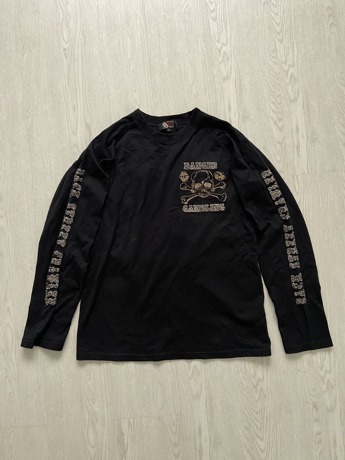 Japanese Brand Vintage Back Street Crawler Flame Embroidery Long Sleeve Size US L / EU 52-54 / 3 - 1 Thumbnail