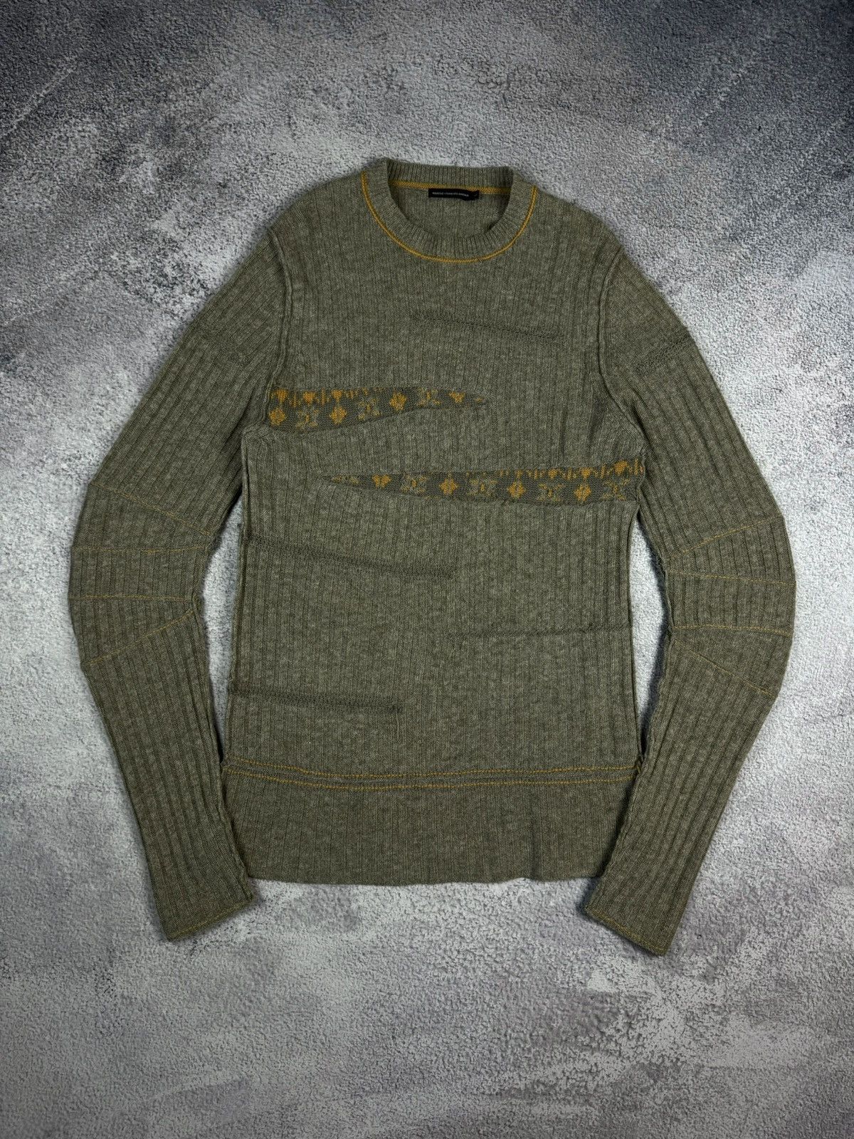 Marithe + Francois Girbaud × Vintage Rare Marithe Francois Girbaud Wool Asymmetrical Sweater Size US M / EU 48-50 / 2 - 1 Thumbnail