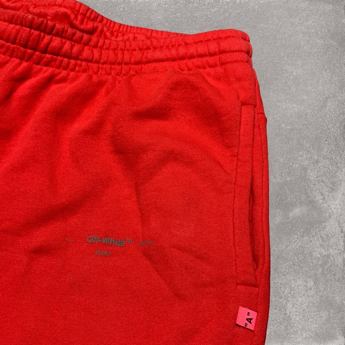Off-White Off White XL Shorts Outline Diag Red Bottoms Virgil Abloh Size US 36 / EU 52 - 3 Thumbnail