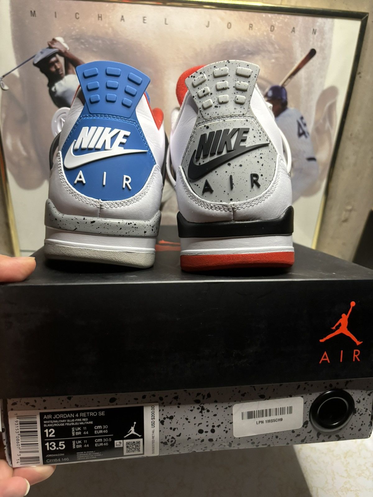 Jordan Brand Air Jordan 4 Retro What The 2019 Size US 12 / EU 45 - 7 Thumbnail