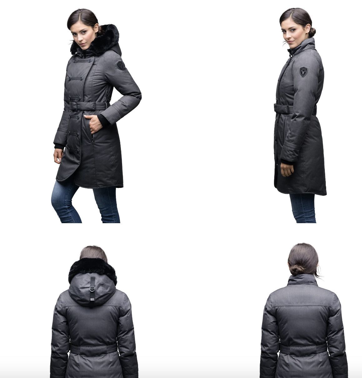 Nobis Nobis Canada Down Ursula Women's Double Breasted Coat size L Size L / US 10 / IT 46 - 3 Thumbnail
