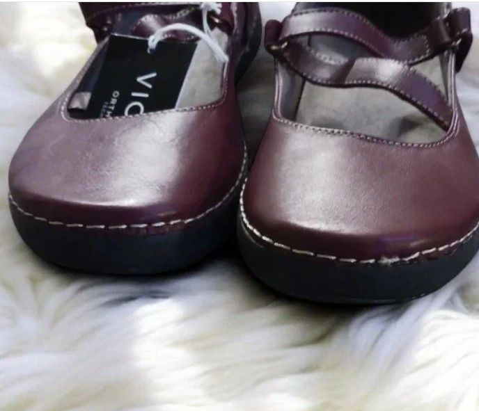 Vionic Vionic Judith Burgundy Mary Jane Flat Shoes Size 8.5 Size US 8.5 / IT 38.5 - 7 Thumbnail
