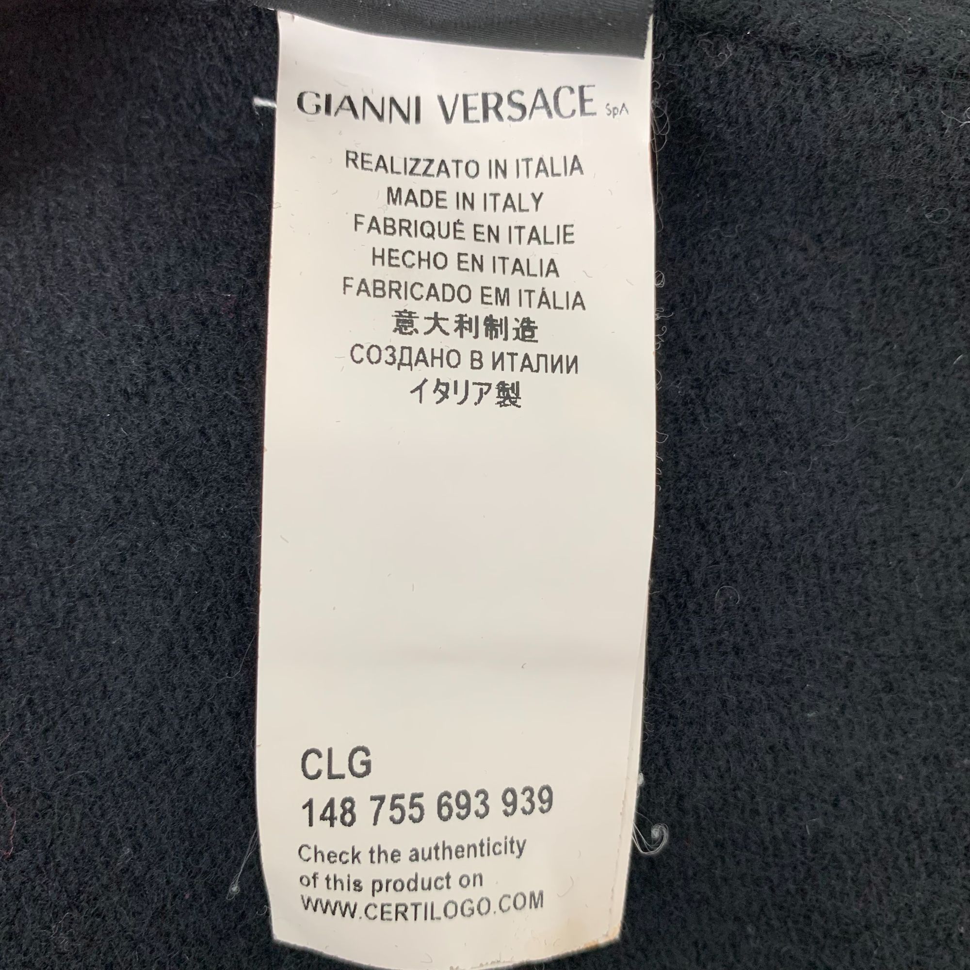 Versace Versace Black Wool Long-Sleeve Sweater With Motorcycle Embel Size US S / EU 44-46 / 1 - 4 Thumbnail