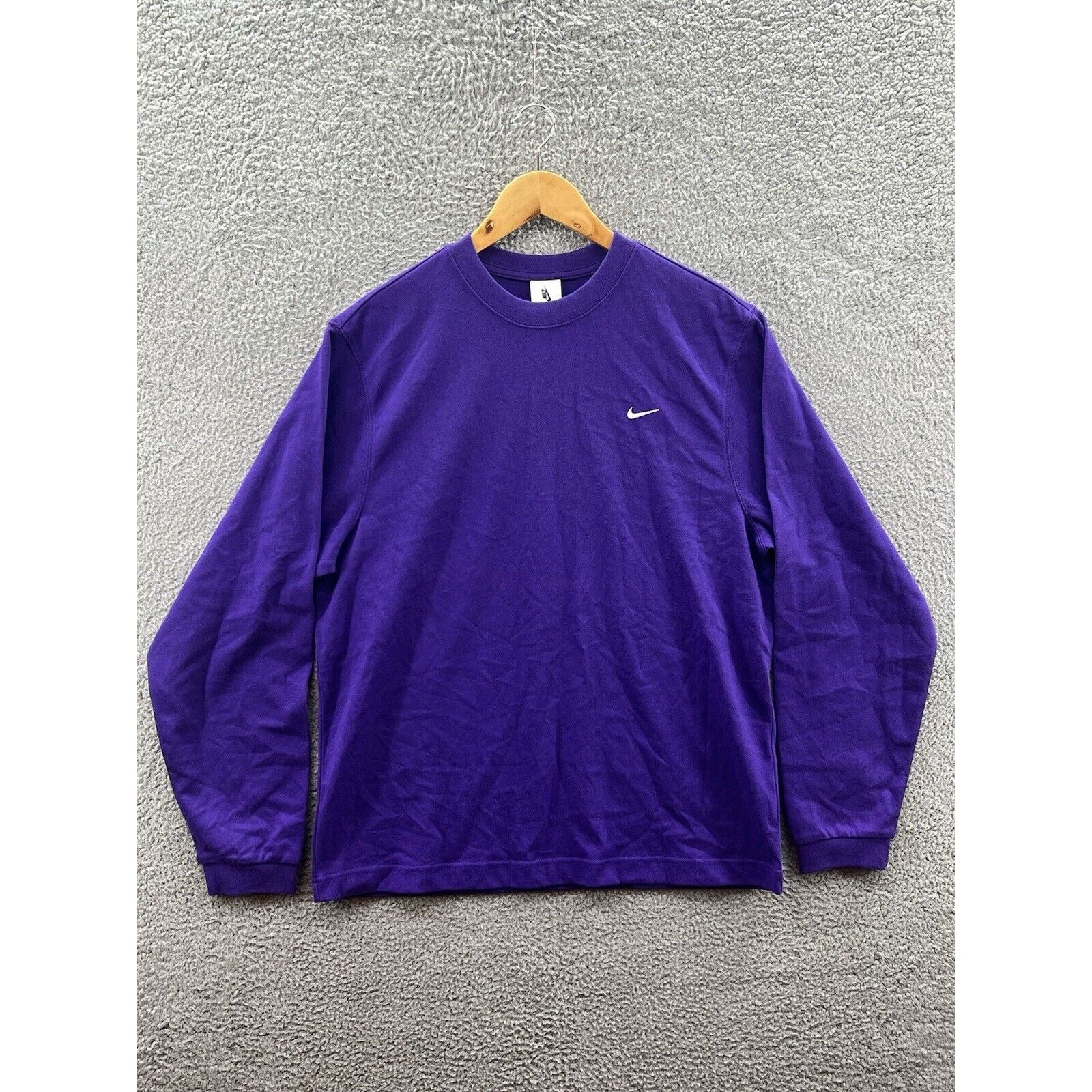 Nike Solo Swoosh Purple Long Sleeve Size Medium DX0884-504