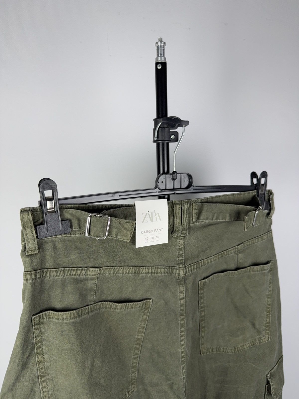 Japanese Brand Military Y2K Japanese style ZARA Olive Utility Cargo Pants Size 30" / US 8 / IT 44 - 5 Thumbnail