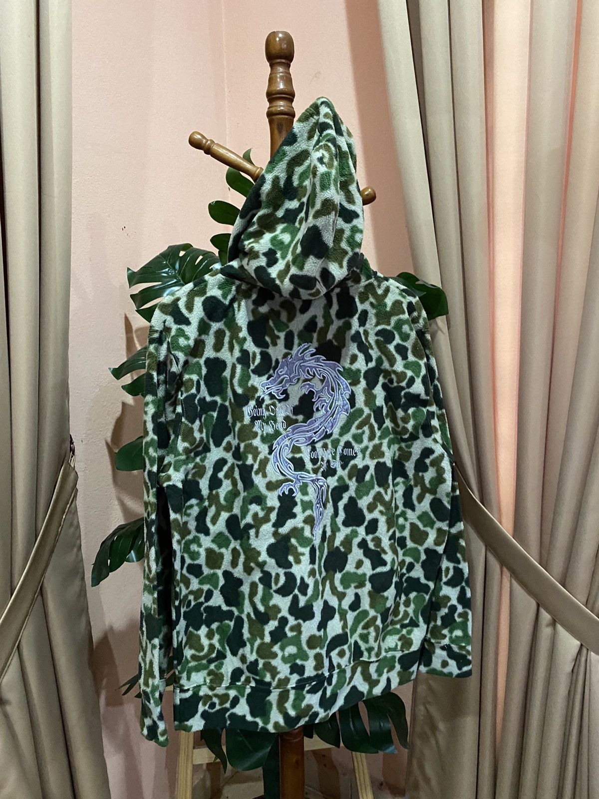 Japanese Brand × Vintage VINTAGE DIG DEEP DRAGON CAMO FLEECE PULLOVER HOODIE Size US L / EU 52-54 / 3 - 10 Thumbnail