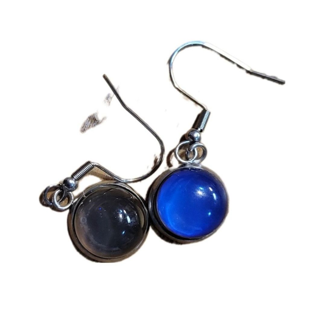 Handmade Trending Mood changing cabochon dangle drop earrings Size ONE SIZE - 4 Thumbnail