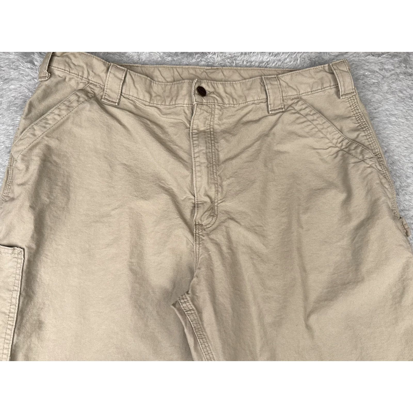 Carhartt Carhartt Pants Mens 40x32 Tan B151 Dungaree Fit Canvas Work Utility Hammer Loop Size US 40 / EU 56 - 4 Thumbnail