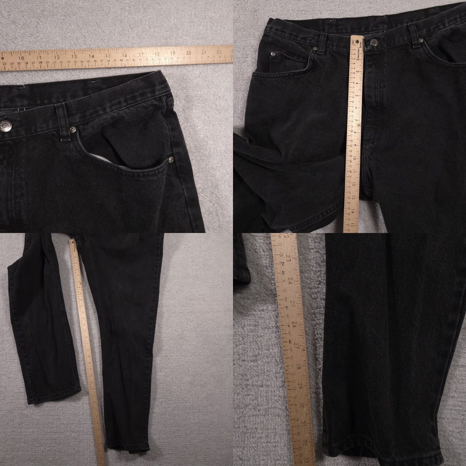 Wrangler Wrangler Jeans Mens 38x34 Black Wash Regular Fit Straight Leg Five Pocket Denim Size US 38 / EU 54 - 8 Thumbnail