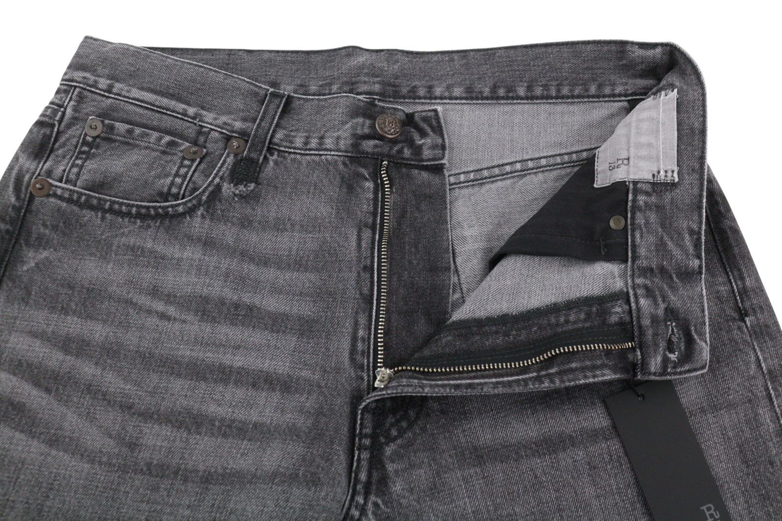 R13 BOYFRIEND 27 Wilson Black Whiskers Faded Ankle PS25 86678 Size 27" / US 4 / IT 40 - 4 Thumbnail