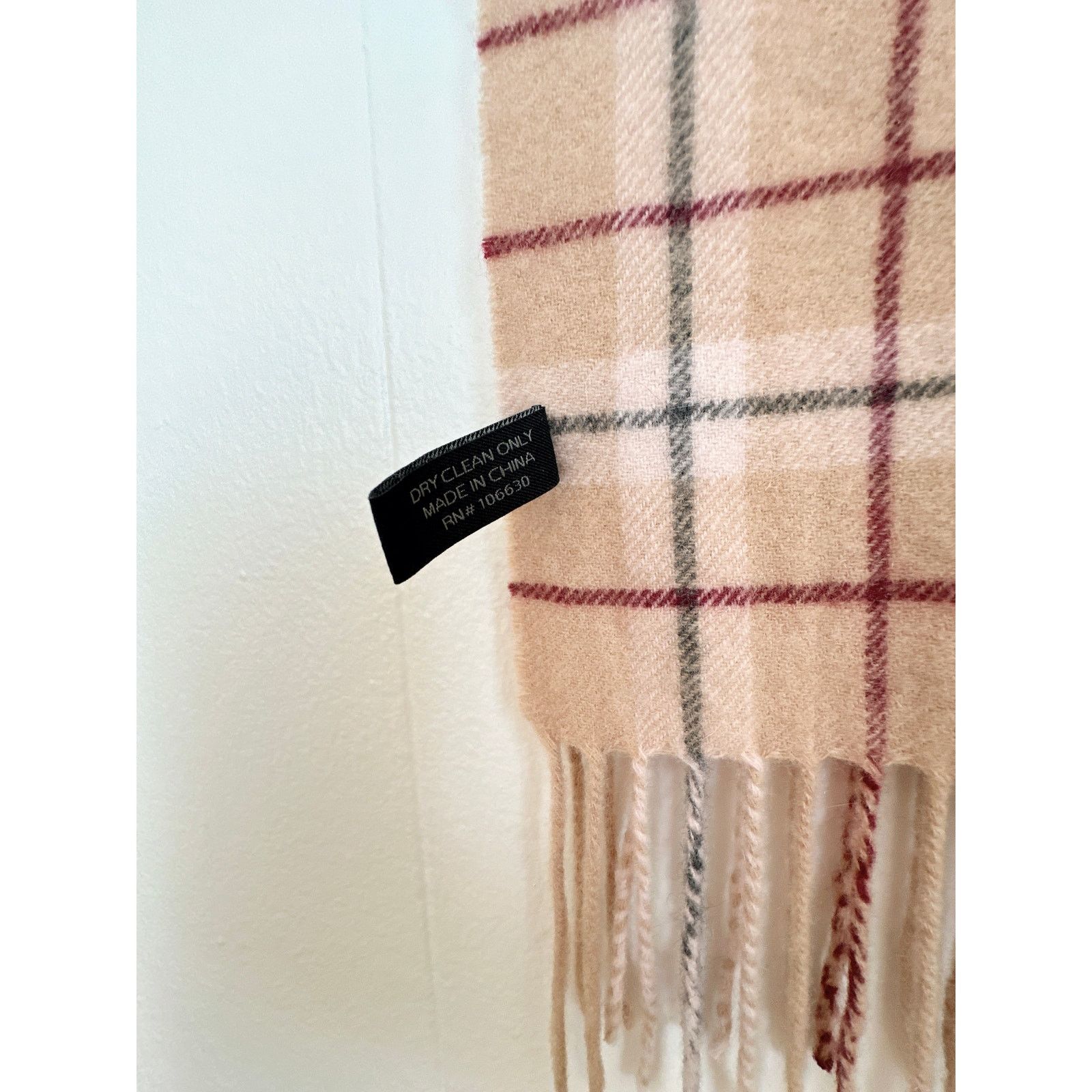 Enzo Mantovani Enzo Mantovani 100% Pure Cashmere Scarf Camel Plaid Soft ECU Size ONE SIZE - 3 Thumbnail