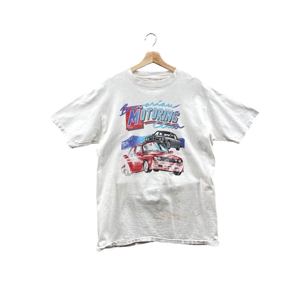 image of VTG 1990's Bmw Bavarian M Motoring M3 Distressed Graphic Tee in White, Men's (Size XL)