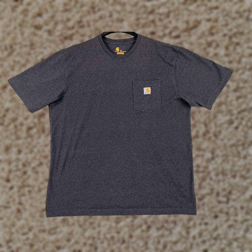 Carhartt Carhartt Shirt Men XL Gray Short Sleeve Crew Neck Pocket Cotton Blend Jersey Logo T-Shirt Size US XL / EU 56 / 4 - 1 Thumbnail