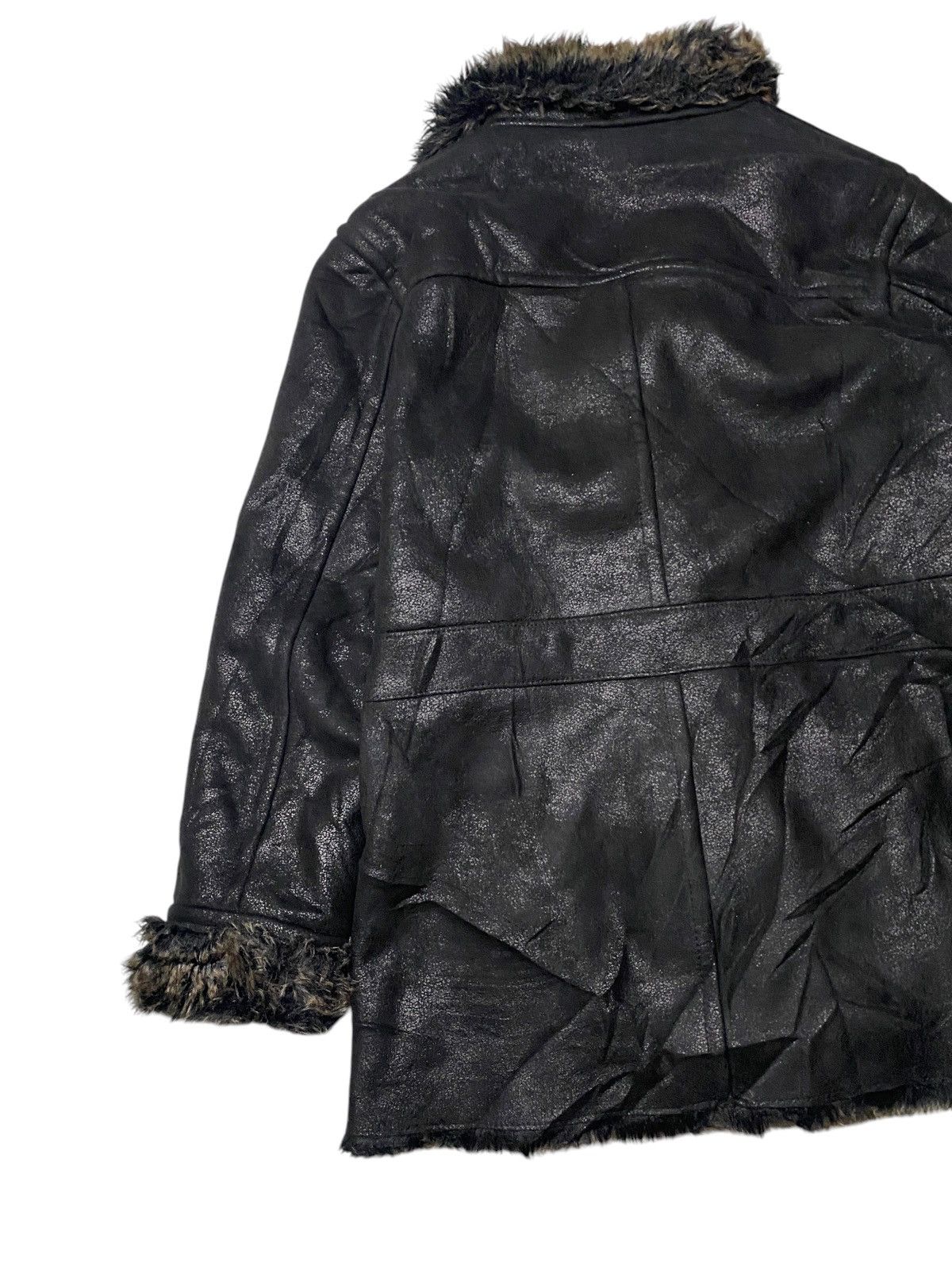2000's Semantic Design Fur Trim Waxed Jacket - www.faspendezza.net