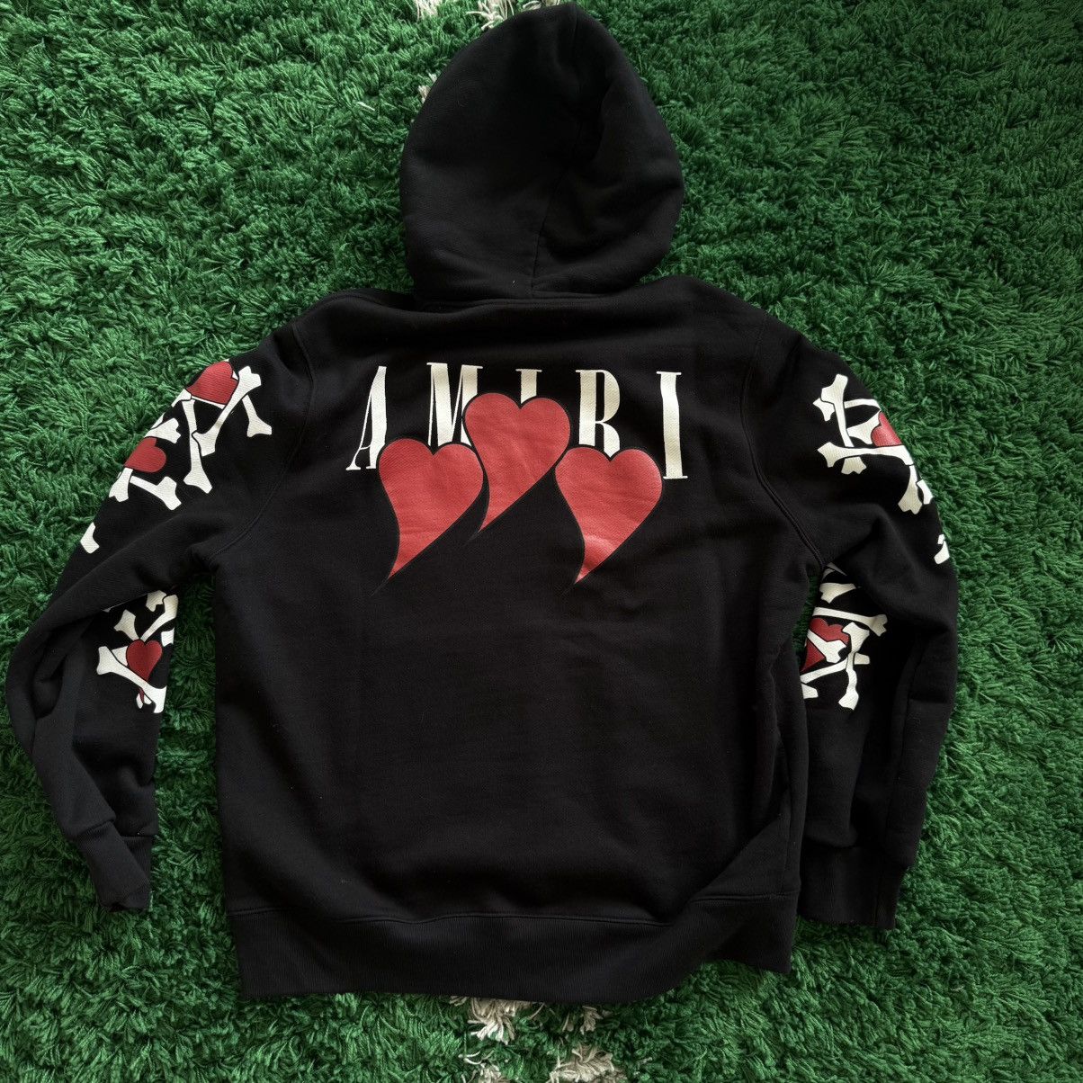 Amiri Hearts+Bones Hoodie size Large